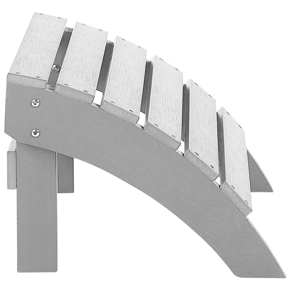 Poggiapiedi da giardino in plastica grigio chiaro in legno resistente agli agenti atmosferici a doghe in stile moderno
