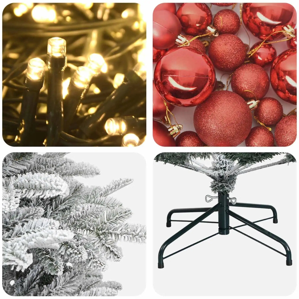 Albero di Natale artificiale con palline 240 cm 300 LED 3466801