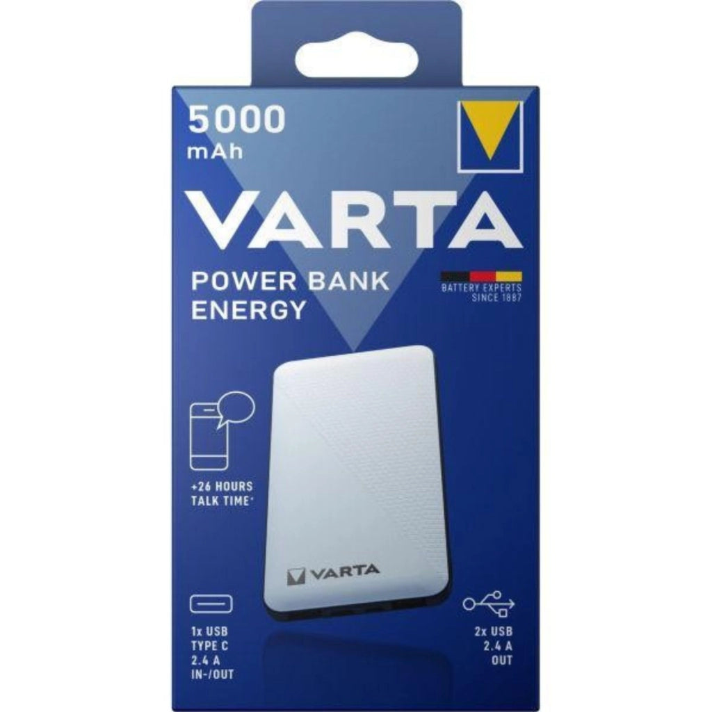 Batteria portatile Varta Powerbank 5.000mAh 2xUSB A 1xUSB C