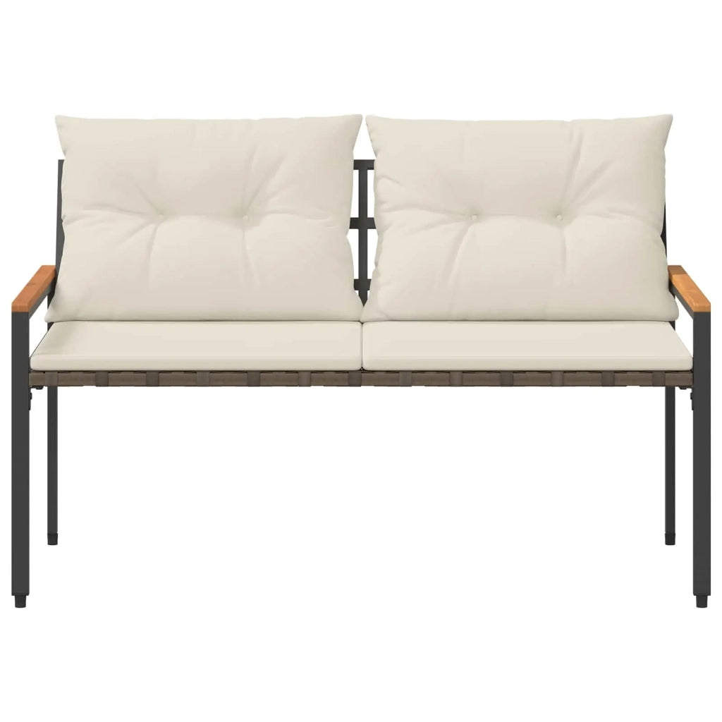 Panchina da esterno 2 -Seater 116 x 67,5 x 72 cm polyrattan 42025365