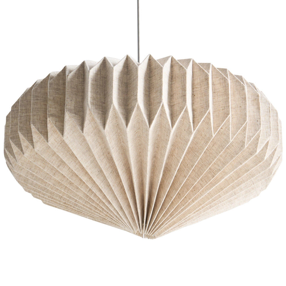Lampada a sospensione con paralume in tessuto beige Design moderno Lampada da soggiorno