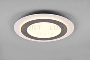 MORGAN PLAFONIERA A LED 42W 5600lm, 2700 - 6500K BIANCA ROTONDA BORDO METALLO ACCIAIO ILLUMINATO CON TELECOMANDO MULTIFUNZIONE D. 45CM DIMMERABILE