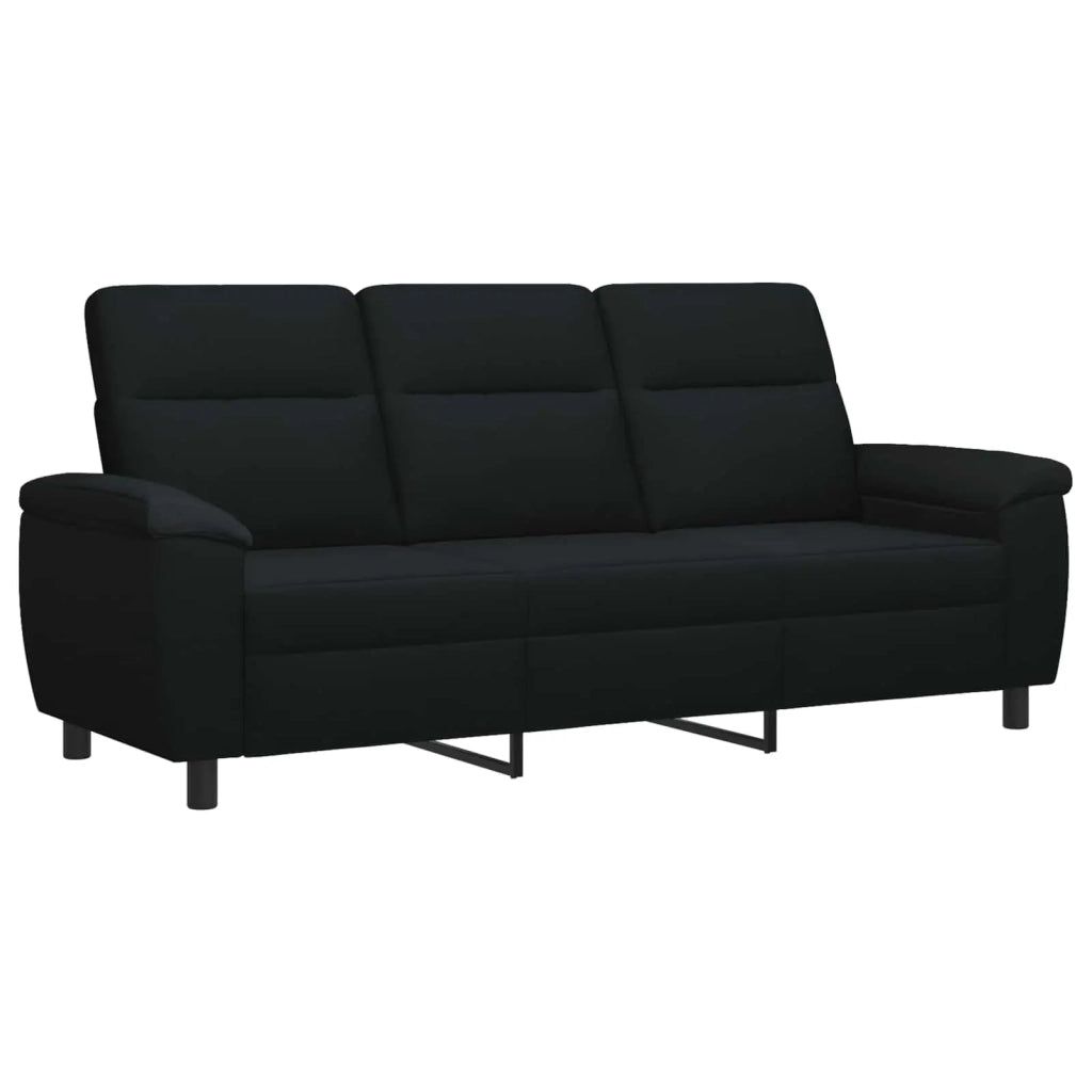 Set di divani 2 pcs Nero Tessuto 3430714