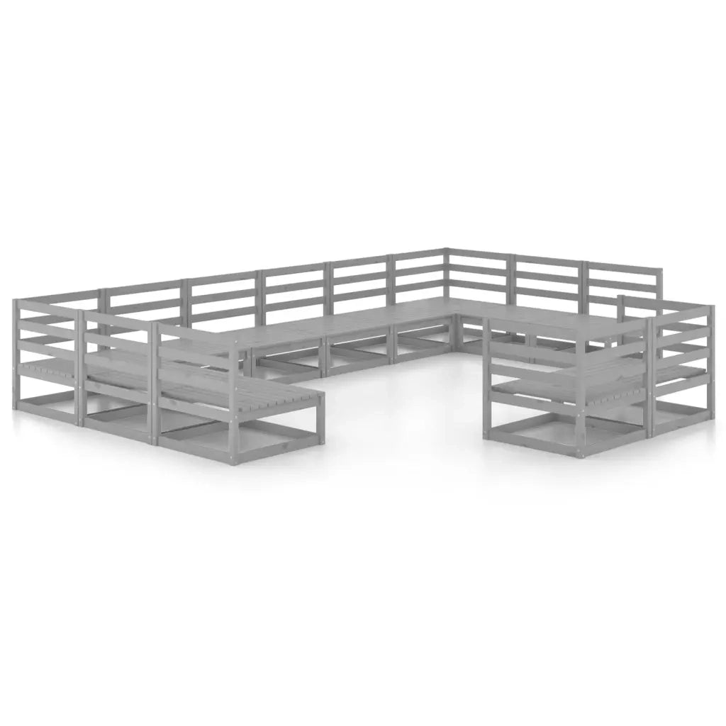 Set Divani da Giardino 12 pz in Legno Massello di Pino 3076221