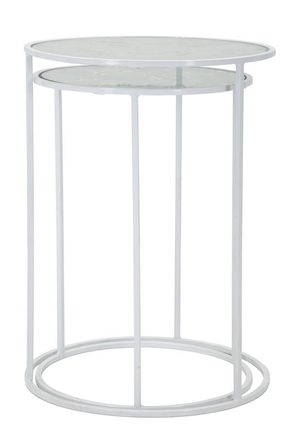 TAVOLINETTI WHITE HARTS COPPIA CM � 43X60-38X55