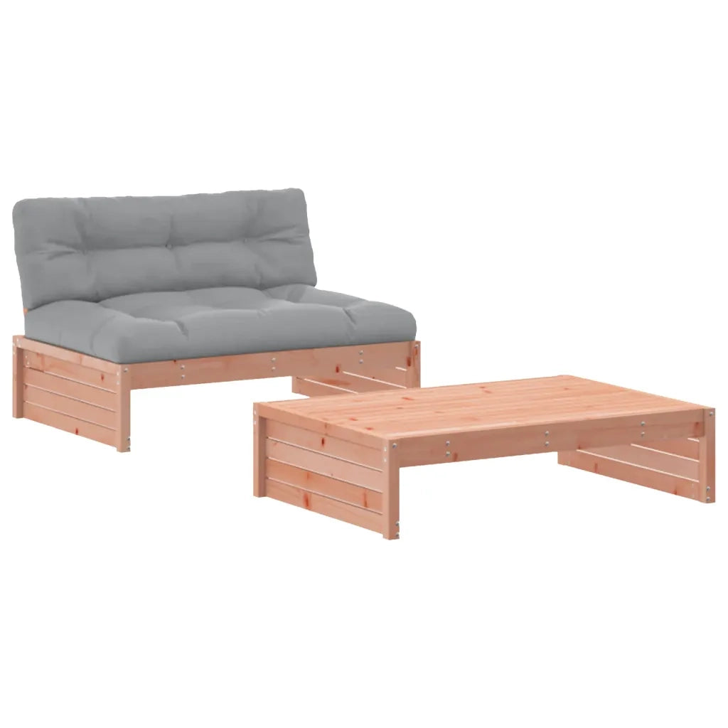 Set Divani Giardino 2 pz con Cuscini Legno Massello di Douglas 3186135