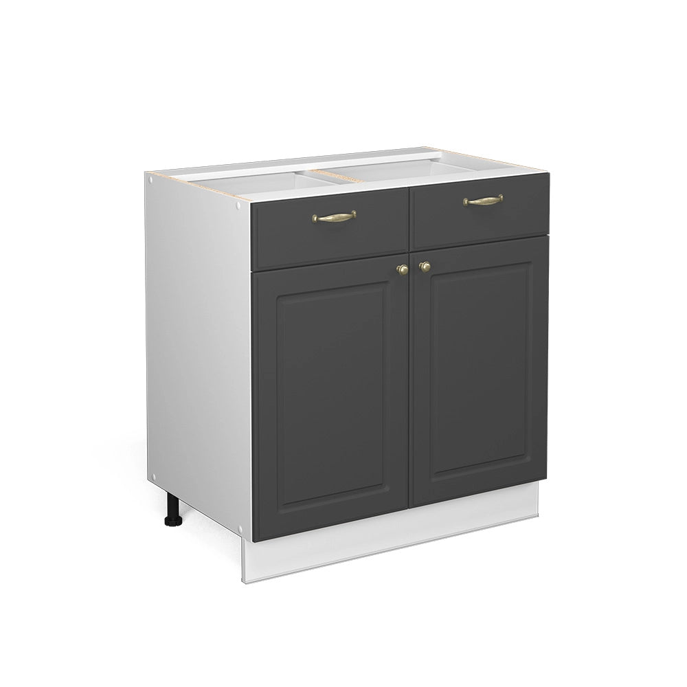 Vicco Mobiletto base per cucina Antracite-oro 80 cm senza piano di lavoro
