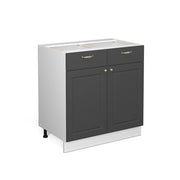 Vicco Mobiletto base per cucina Antracite-oro 80 cm senza piano di lavoro