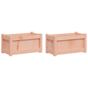 2 pz Fioriere | Cassetta per fiori | Vaso da Giardino in Legno Massello di Douglas