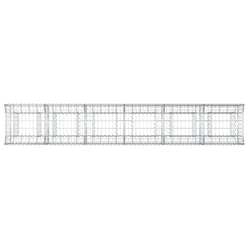 Letto rialzato in gabbione 2 pz Argento CFW7081960