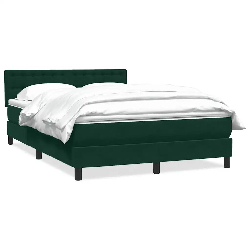 Giroletto a Molle con Materasso Verde Scuro 160x220 cm Velluto 3316650