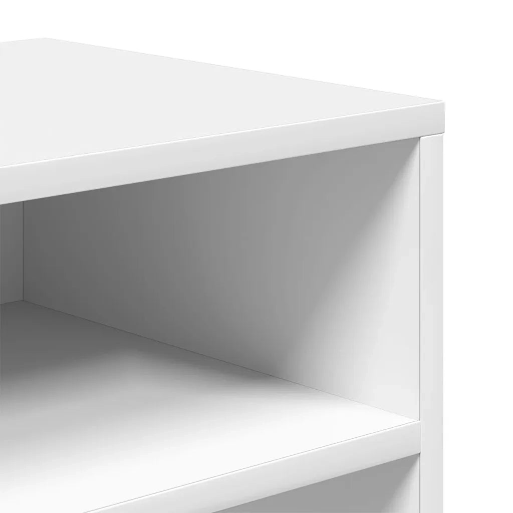 Libreria-Scaffale per Libri-Mobile di Stoccaggio Bianca 66x31x80 cm in Legno Multistrato