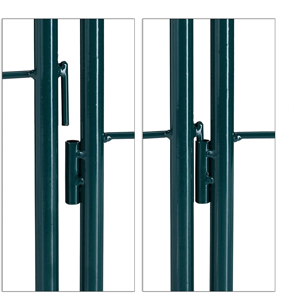 Recinzione a traliccio per piante rampicanti arco da giardino ferro set da 2 verde 13_0002896
