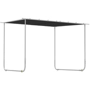 Pergolato da giardino mobile con ruote e sacche di sabbia ¨C Zephmum ¨C 3x3m grigio metallo