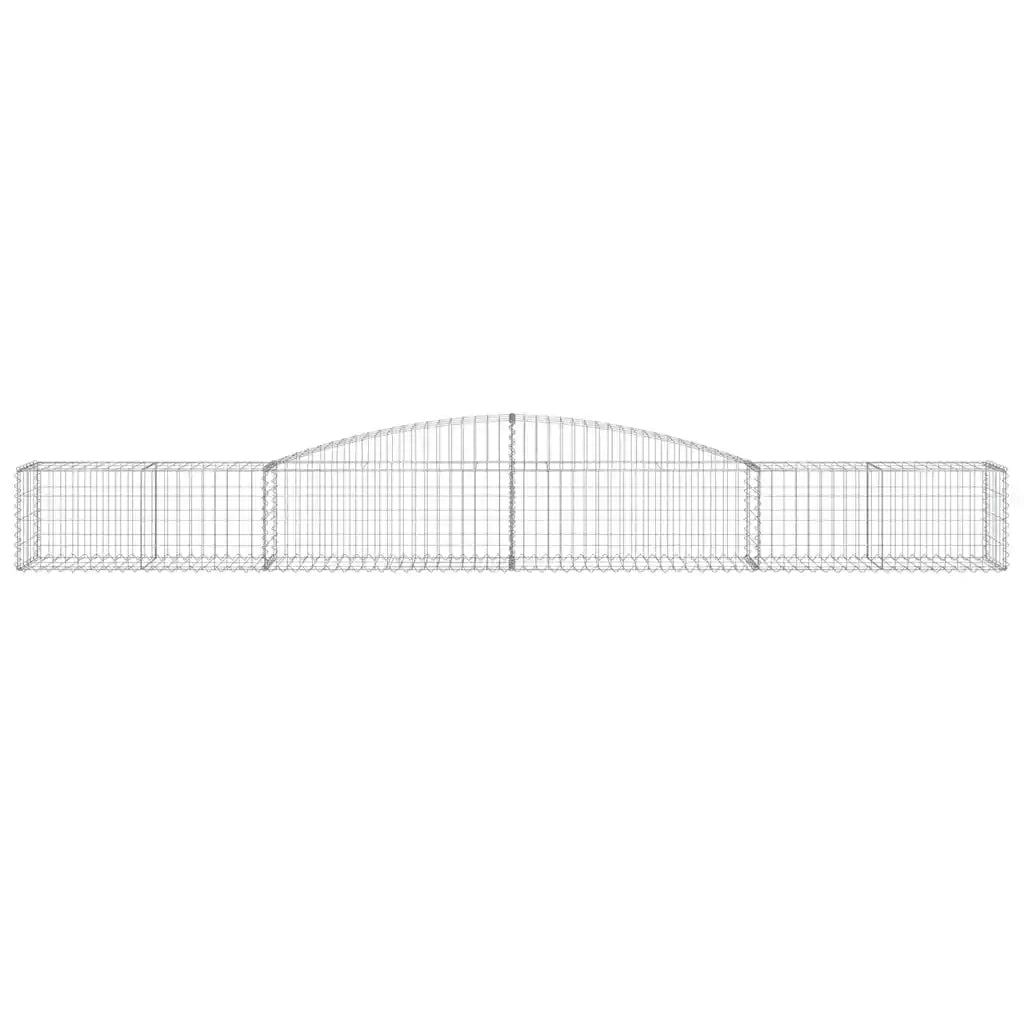 Cesti Gabbioni ad Arco 2 pz 400x50x40/60 cm Ferro Zincato 3146957