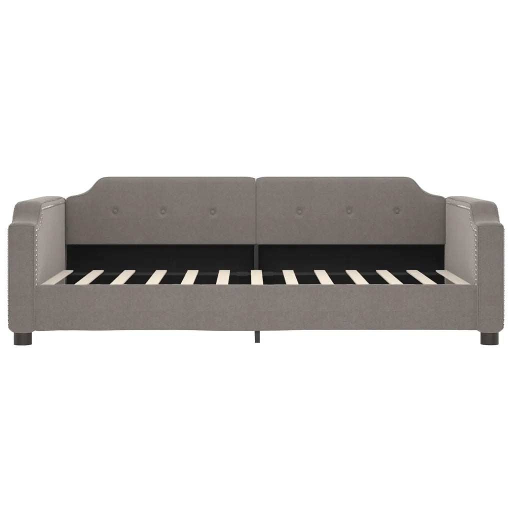 Divano Letto Estraibile con Cassetti Tortora 90x200 cm Tessuto