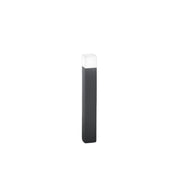 Paletto Esterno Moderno Tower Alluminio Grigio 1 Luce E27 Ip54 H90