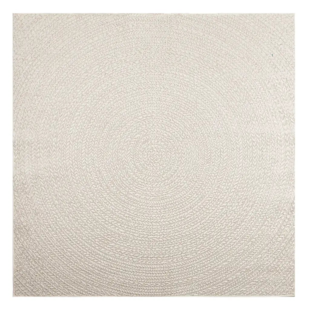 vidaXL Tappeto ZIZUR Crema 200x200 cm Aspetto Iuta Interni ed Esterni