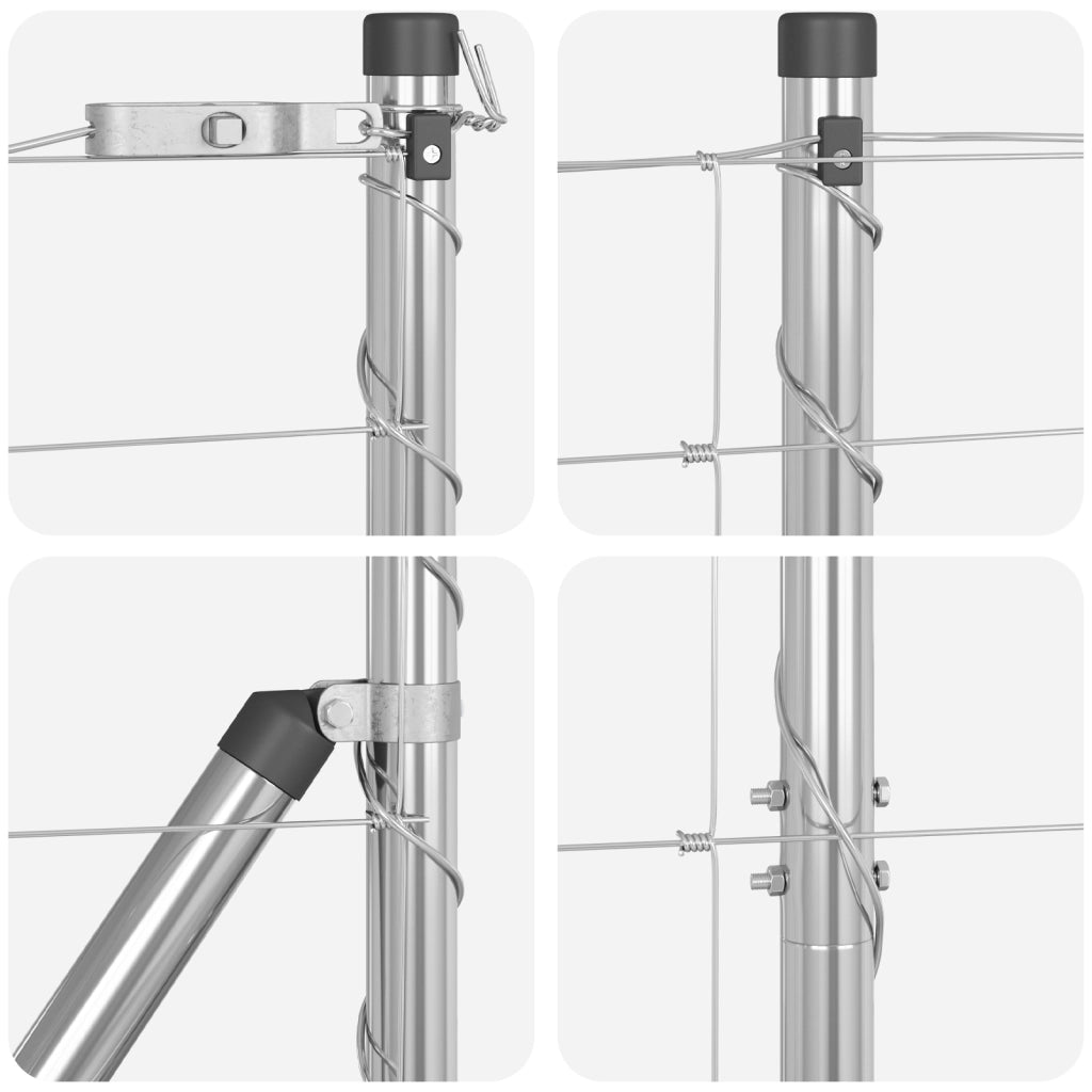 Recinzione per Campo  1.2x25 m Acciaio Zincato