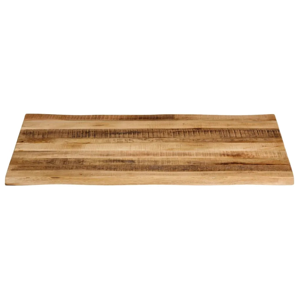 Piano Tavolo Bordi Vivi 90x80x3,8cm Legno Massello Mango Grezzo 370699