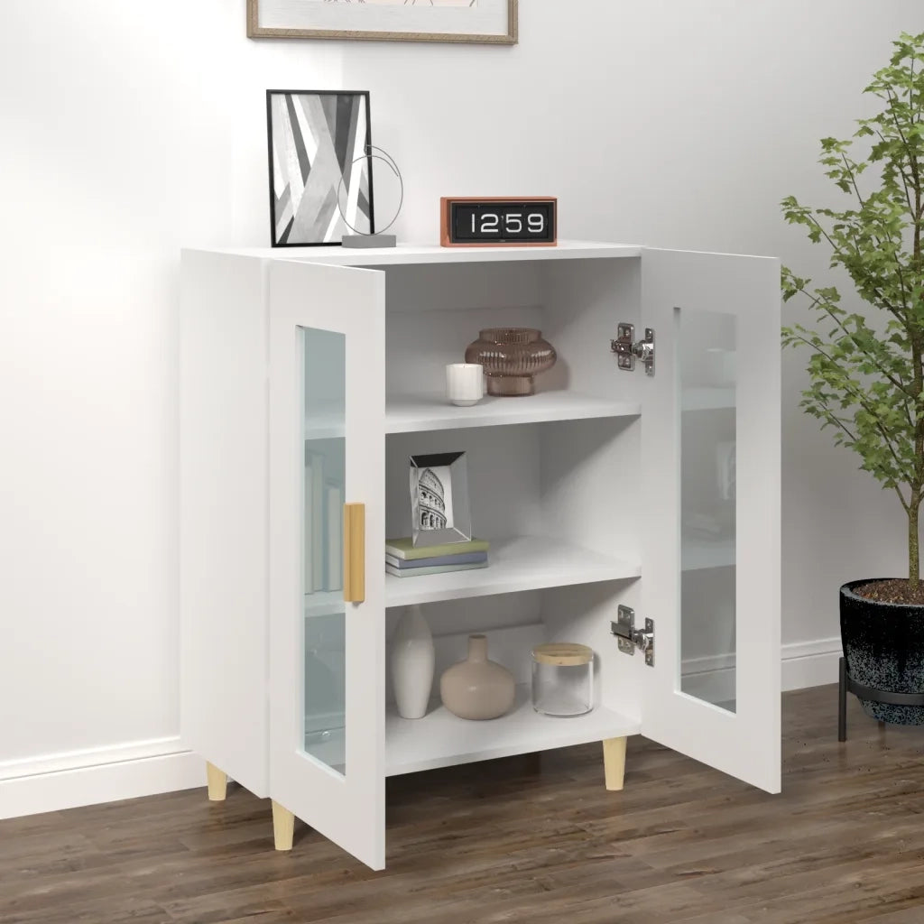 Credenza-Buffet-Armadio da cucina Bianca 69,5x34x90 cm in Legno Multistrato 463281