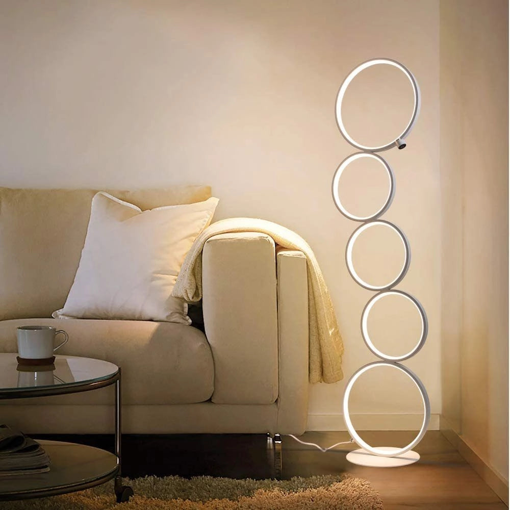 ZMH Lampada da terra 33W dimmerabile 3000K interruttore sfioramento per soggiorno