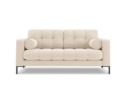 Cosmopolitan Design - Divano "Bali" 2 posti in tessuto strutturato beige chiaro 