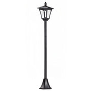 EasyComfort Lampada da Giardino a LED a Energia Solare Impermeabile IP44, 18x18x160 cm, Nero