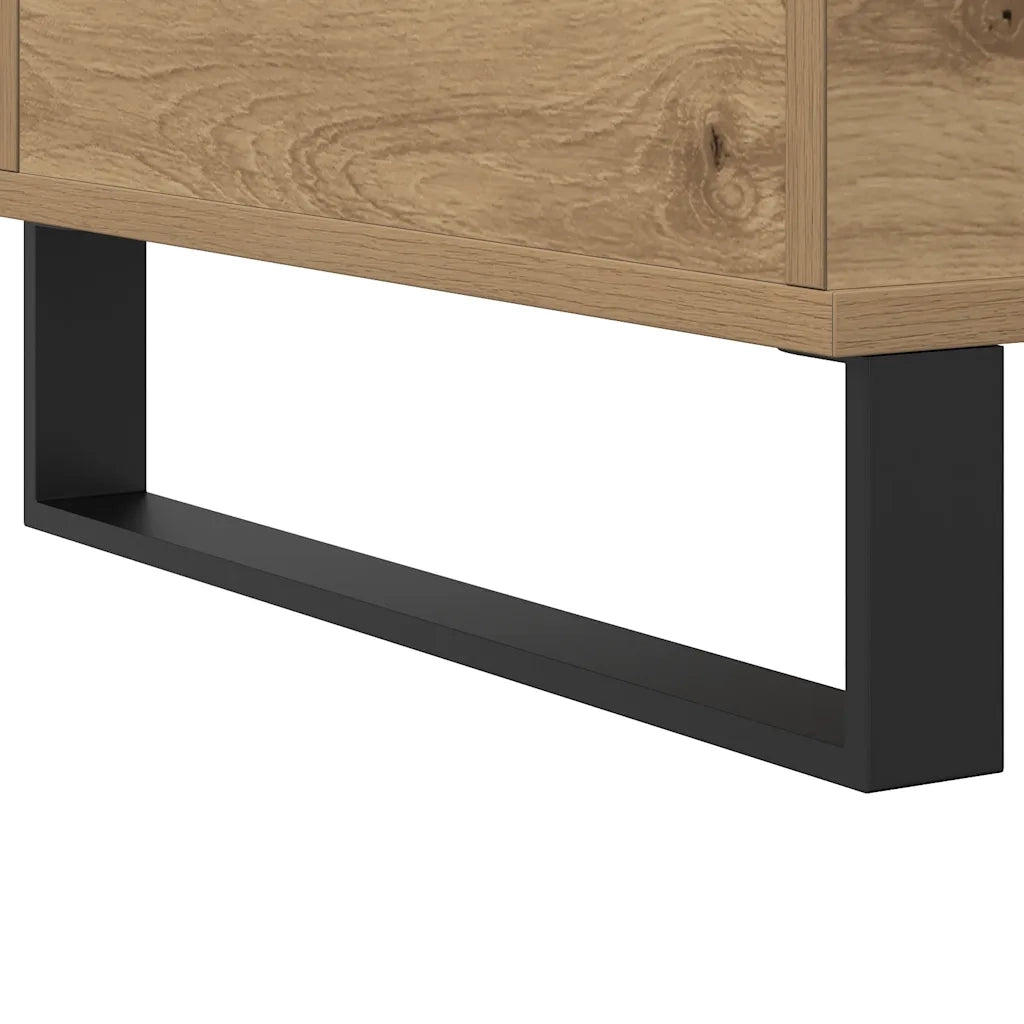 Tavolino Salotto-Tavolino da soggiorno-Tavolo Rovere Artigianale 90x44,5x45 cm in Truciolato