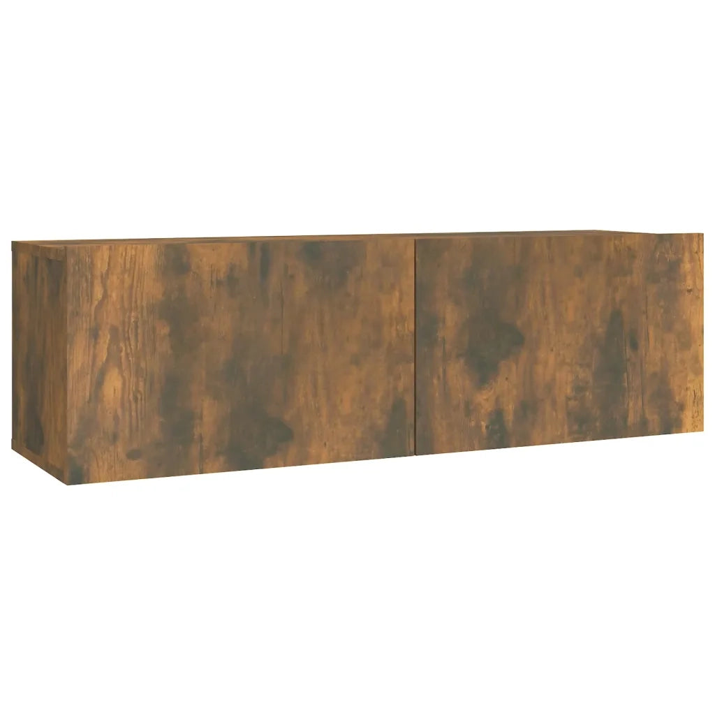 Set Mobili Porta TV 2 pz Rovere Fumo in Legno Multistrato 3120281