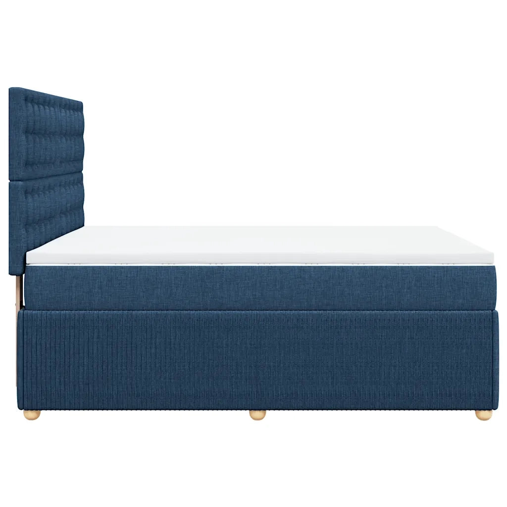 Giroletto a Molle con Materasso Blu 140x200 cm in Tessuto