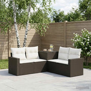 Set di divani 5 pz Nero e Bianco Crema 3447849