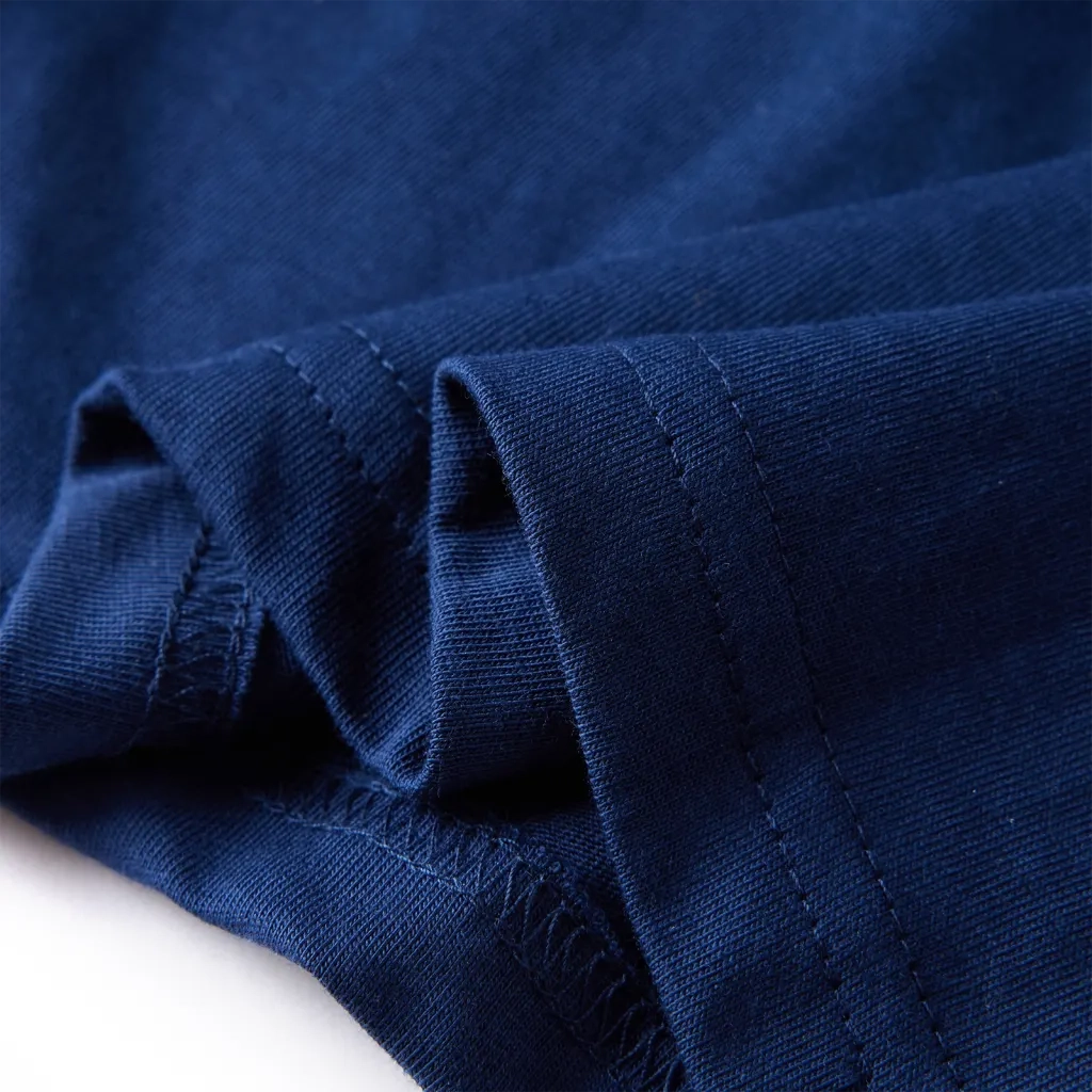 Maglietta da Bambino a Maniche Lunghe Blu Marino 128 13107