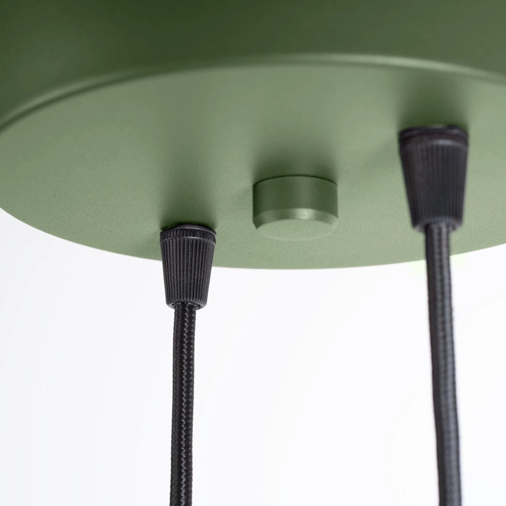 Lampada a sospensione HALO 2P verde oliva