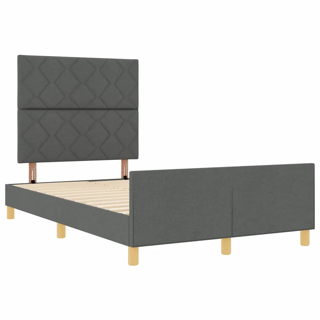 Struttura del letto Grigio scuro 120 x 190 cm Tessuto 3344789
