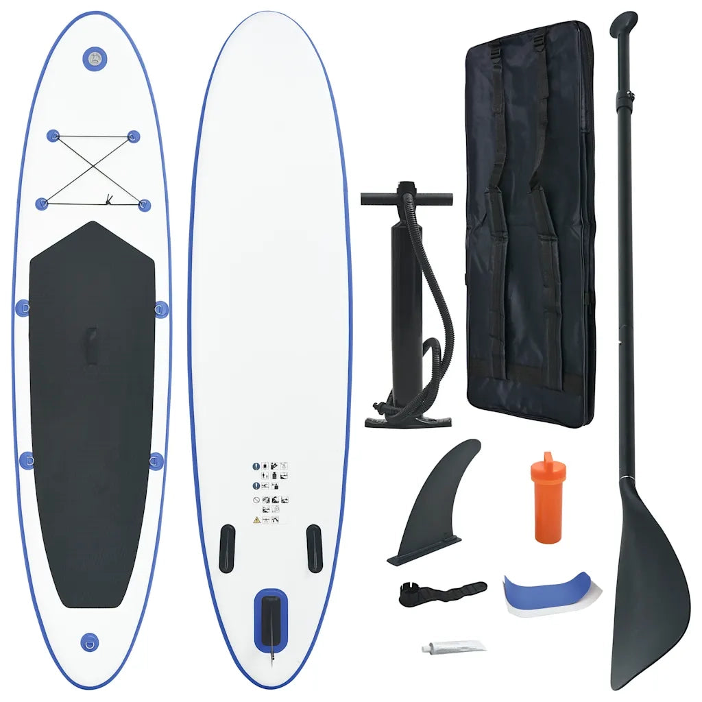 Set Tavola da SUP e Surf Gonfiabile Blu e Bianco  cod mxl 65994
