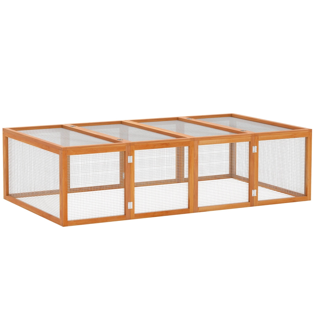 Gabbia per conigli da esterno legno massello pino 2 porte ¨C Xylo ¨C 181x100x48 cm