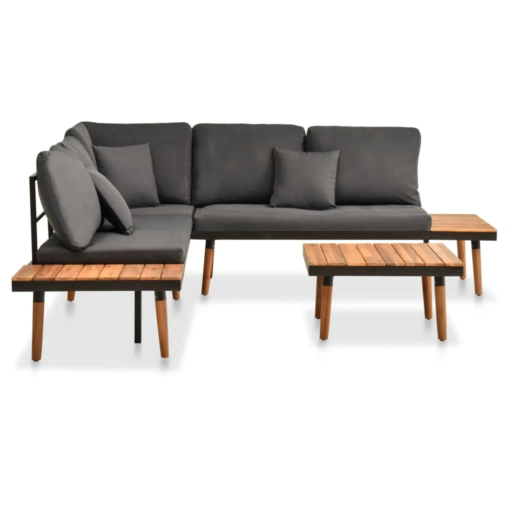 Set di mobili da giardino mobili da esterno 4 pezzi con cuscini legno massello di acacia 02_0016090