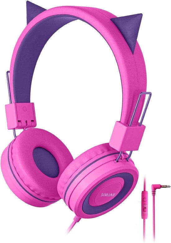 Cuffia per bambini con cavo - Cuffia per bambini - Cuffia per computer con cavo - Regolazione del volume sicura - Scuola - Tablet - Laptop - Viaggi - Ascolto di musica