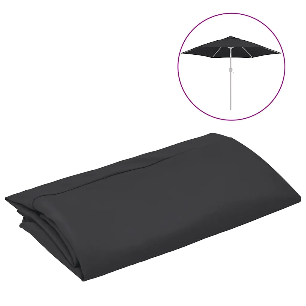 Telo di Ricambio per Ombrellone Nero 300 cmcod mxl 73204