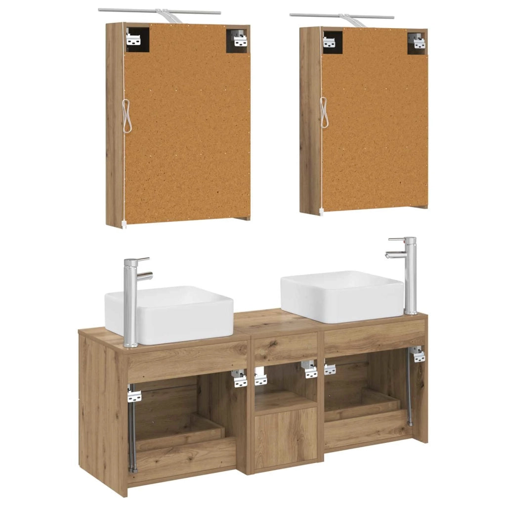 Set di mobili per il bagno 5 pcs Rovere Artigianale 3406758