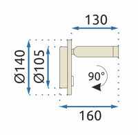 Lampada Da Parete APP1615-1W Beige
