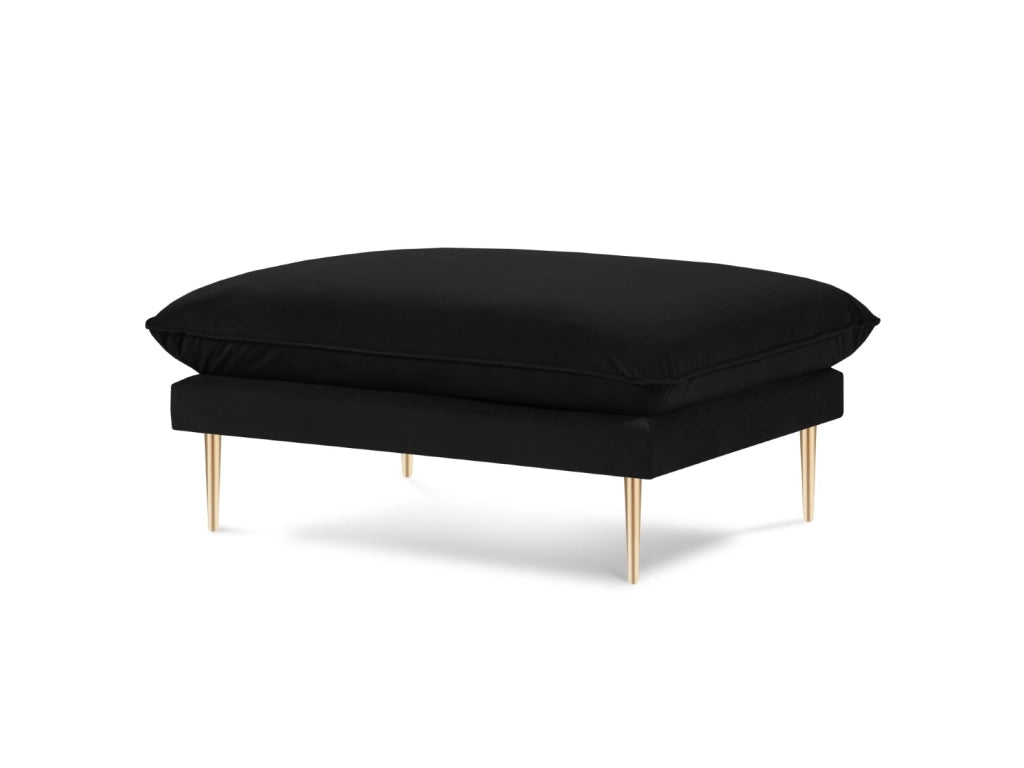 Cosmopolitan Design - Pouf "Vienna" in velluto nero 