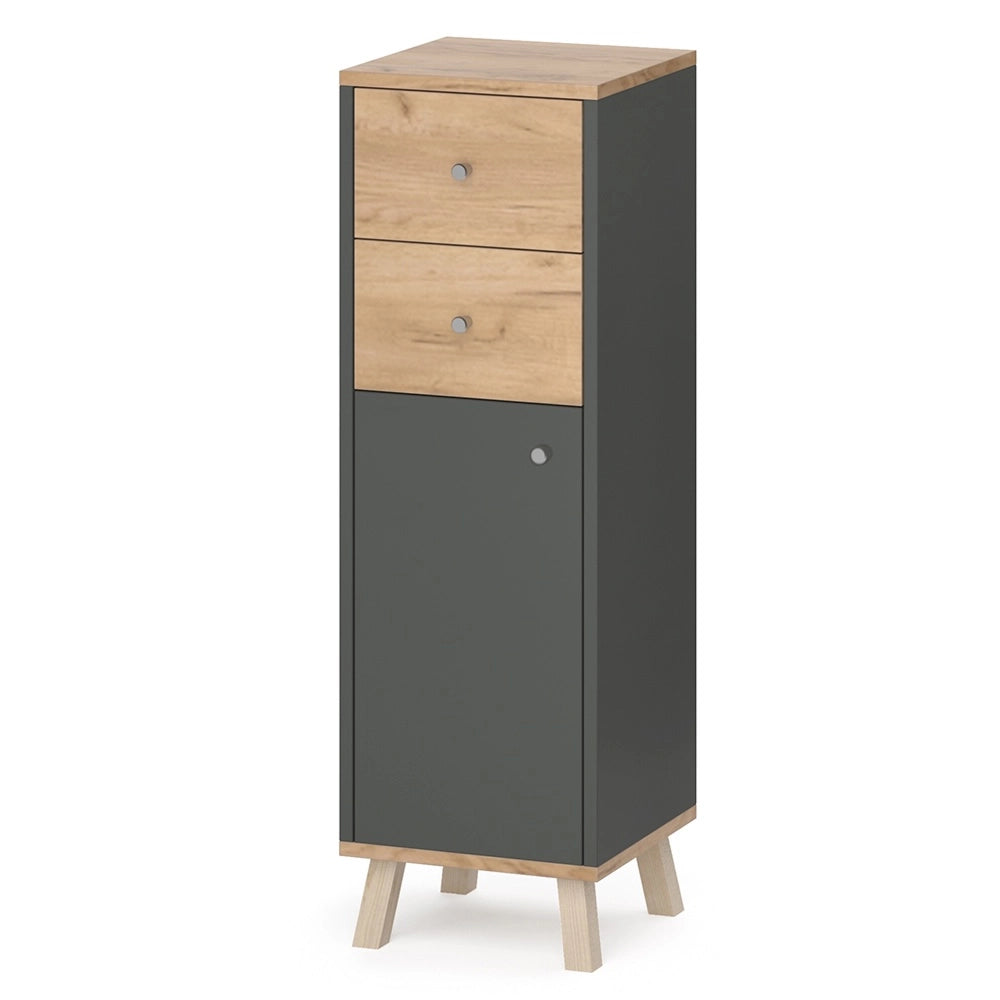 Vicco Mobiletto bagno Antracite 30 x 95 cm con cassetti