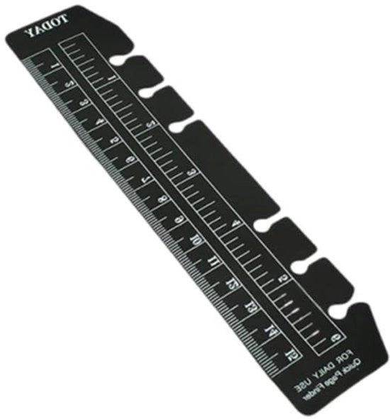 Liniaal flexibile in PVC - 15 cm - per organizzatore di cartelle A6 con scala graduata
