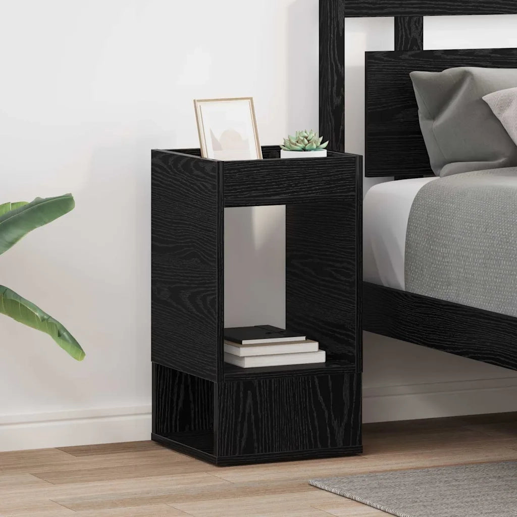 Tavolino 2 pcs Rovere Nero 30 x 30 x 56 cm Legno multistrato