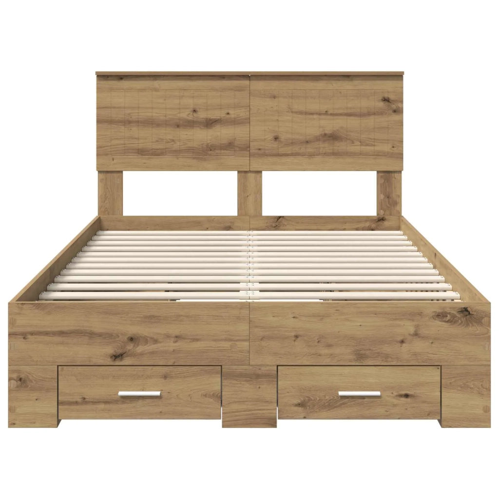Struttura del letto Rovere artigianale 120 x 190 cm