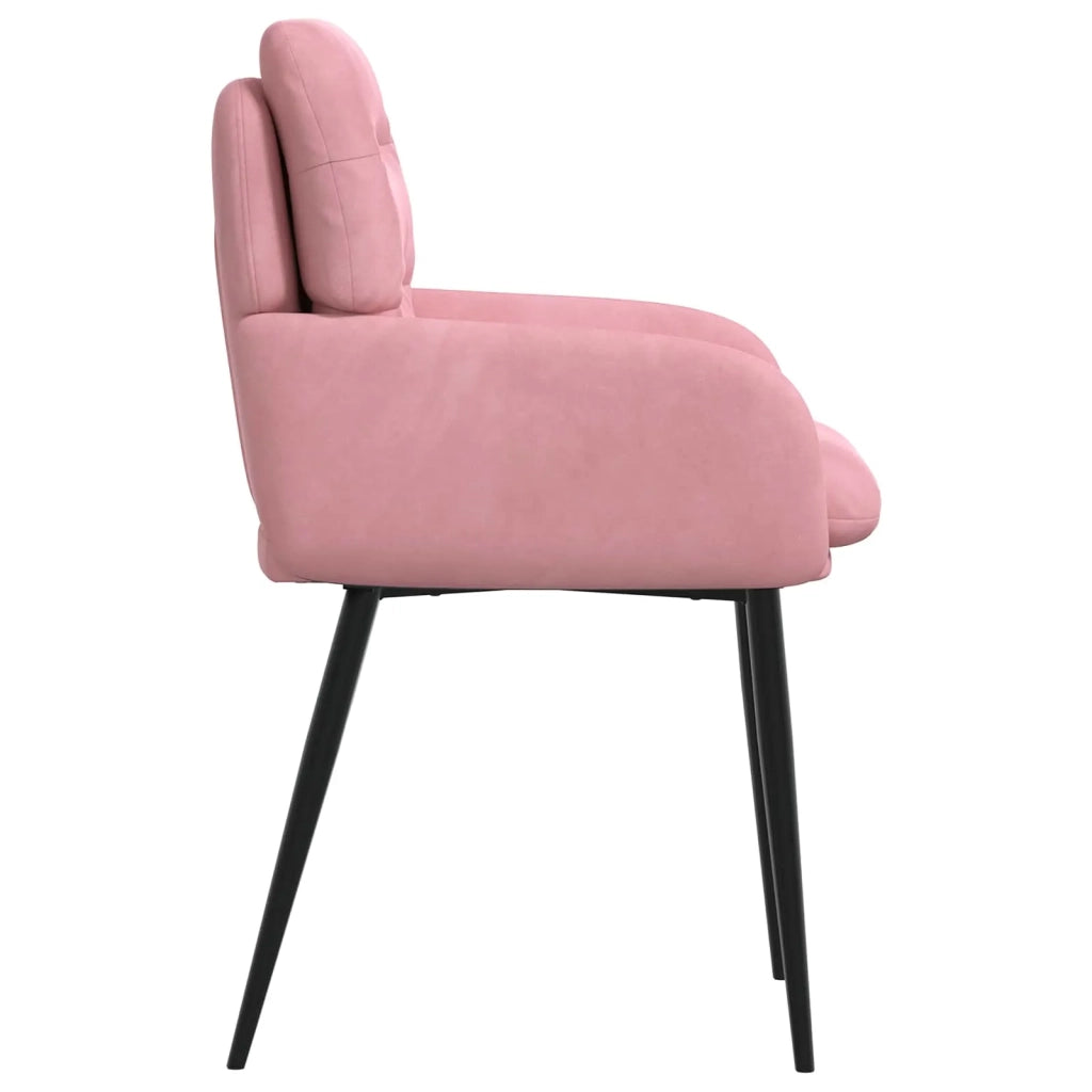Sedie da pranzo 6 pcs Velluto (V) Rosa 59 x 59,5 x 90 cm 3428250