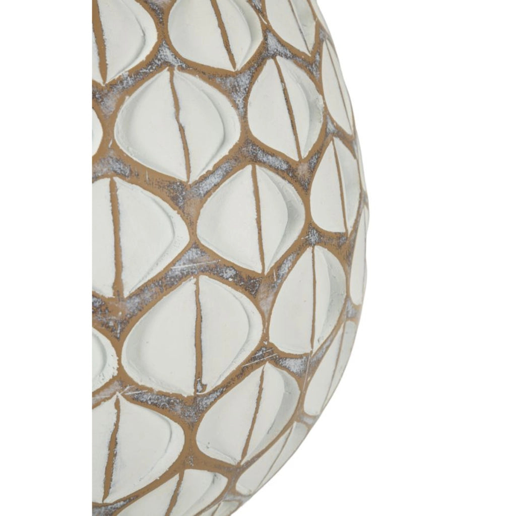 Vaso Decorativo Istanbul, Bianco, Poliresina, 27x27x27 cm