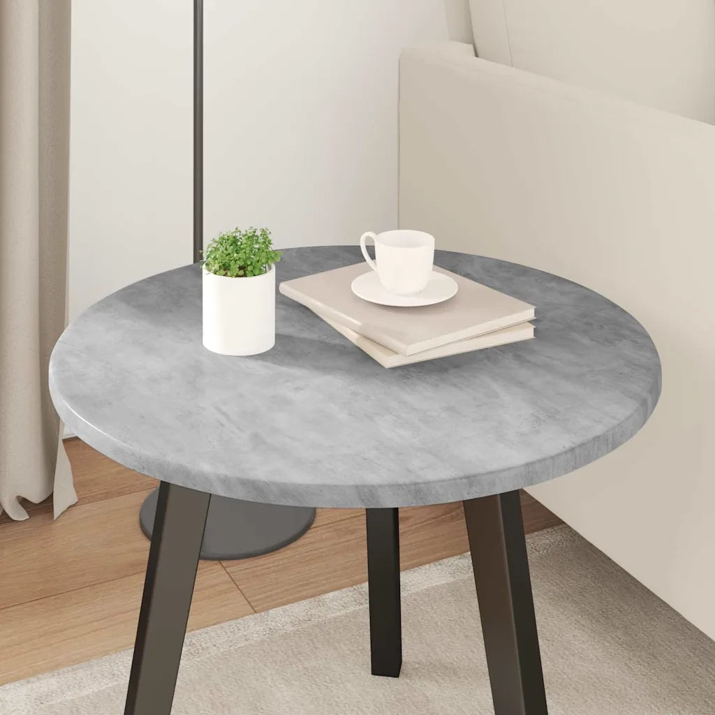 Piano del tavolo Grigio cemento Ø 50 x 1,5 cm Legno multistrato 880394